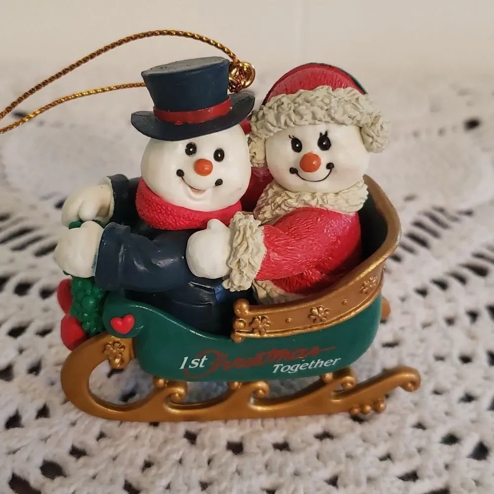 The Trimmery Collectible Ornament #73 Snowman Couple - First Christmas Together